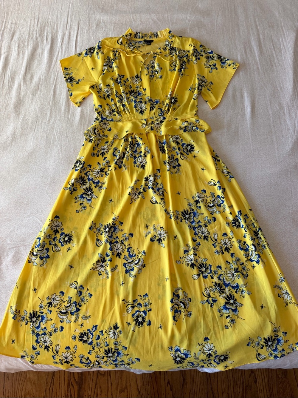 Ann Taylor Yellow Floral Maxi Dress